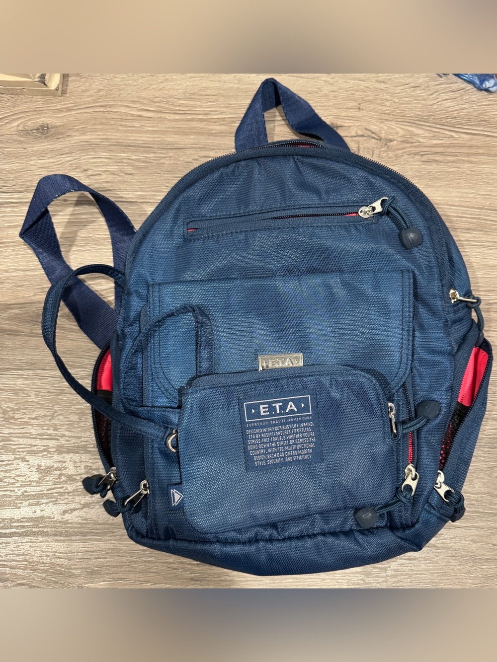 Everyday Travel Adventure (E.T.A) Navy Blue Backpack & Pouch